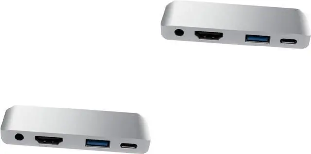 Main image of Hemoton 2pcs USB- Adapter USB and Headphone Jack Pd Charging for Laptop Compact Silver Design for Seamless Connectivity and Fast Data Transfer