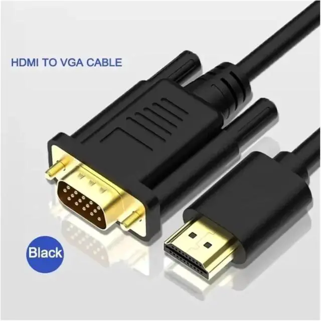Alt view image 3 of 6 - 1.8M HDMI-Compatible to V/GA Adapter Male to Unidirectional Converter Cord for Desktop M>oni>tor Projector HDTV