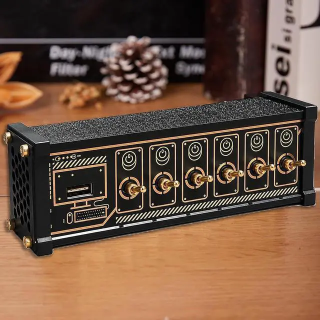 Main image of 6 Port USB Switcher, USB Hub Docking Station, with Independent Control Button, Voice Control Function, Data Transmission, Share USB Devices, for Boyfriend Gift