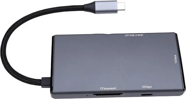 Main image of Zunate 5 in 1 Card Reader USB C Hub, 10Gbps USB 3.2 Gen 2 Multi Port Adapter, Aluminum Alloy Type C Card Reader for High Speed Data Transfer Photography Content Creators