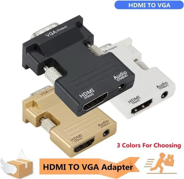 Alt view image 2 of 6 - HDMI to V/GA Adapter Cord Male to Female to Converter 1080P Digital to Analog Video for Tablet(White)