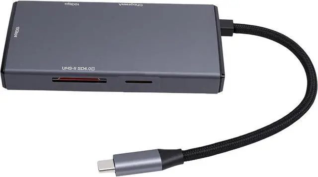 Alt view image 2 of 7 - Zunate 5 in 1 USB C Hub Adapter with 10Gbps Data Transfer Speed for Photography Enthusiasts - Portable Aluminum Multi Card Reader