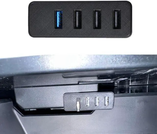 Alt view image 4 of 7 - USB Hub for Tesla Cybertruck, Center Console USB Docking Station Adapter, 4-Port USB Expansion Splitter Accessories for Tesla Cybertruck