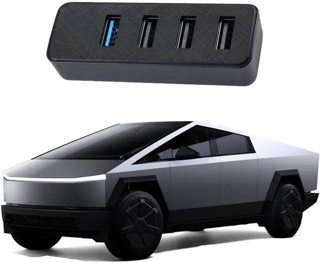 Alt view image 7 of 7 - USB Hub for Tesla Cybertruck, Center Console USB Docking Station Adapter, 4-Port USB Expansion Splitter Accessories for Tesla Cybertruck