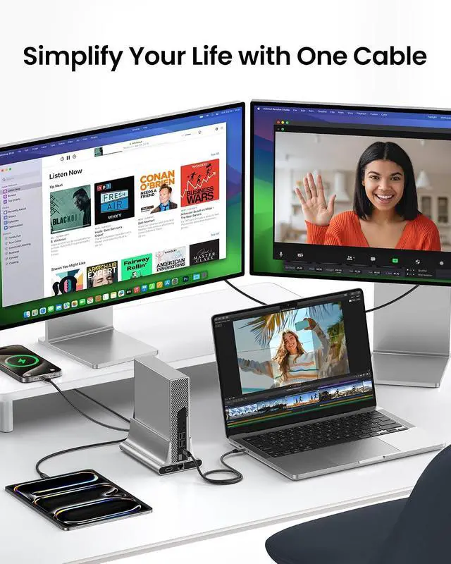 Alt view image 6 of 7 - Silkland USB 4 for Long Thunderbolt 4 Cable 16.5FT/5M, 20Gbps Data Transfer, Supports 5K/4K@60Hz, 240W PD 3.1 Charging, USB C Video Cable Compatible for Thunderbolt 3, MacBook, SSD, Docking,VR Headset