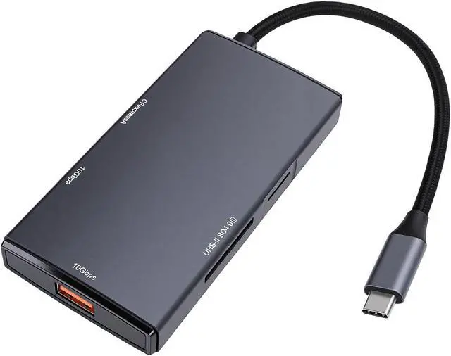 Alt view image 6 of 7 - Fabater USB Hub 3.0, 10Gbps 5 in 1 Aluminum USB C Hub with SD Card Reader, Multi Ports USBs Expander for PC, Laptop, Console, Camera, Simultaneous 3 Card Reading