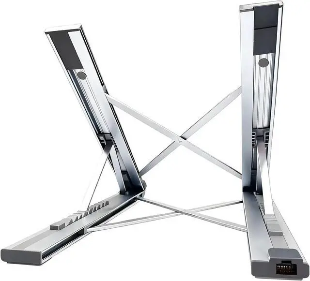 Main image of Aluminum Multiports Type C Hubs with 100WPD Charging Card Reader and Adjustable Notebook Stand USB C Hubs with Stand