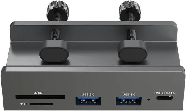 Main image of AINEX USB3.2 Gen1 Clamp Hub, A/C Port, SD/TF Card Reader, 5Gbps, Bus Power/Self Power, Securely Fixed with 2 Clamps, HUB-11