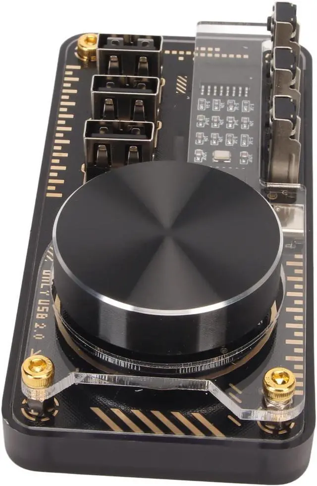 Alt view image 2 of 7 - USB 2.0 Docking Station Accurate EDC Essential Hub Efficient for Laptop, Black Gold, 1 x USB Cable, for Work, Study, Home Office