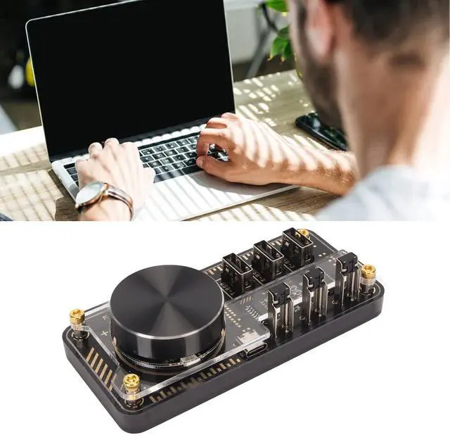 Alt view image 4 of 7 - USB 2.0 Docking Station Accurate EDC Essential Hub Efficient for Laptop, Black Gold, 1 x USB Cable, for Work, Study, Home Office