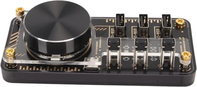 Alt view image 3 of 7 - USB 2.0 Docking Station Accurate EDC Essential Hub Efficient for Laptop, Black Gold, 1 x USB Cable, for Work, Study, Home Office