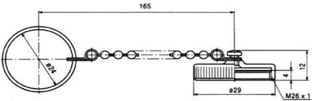 Alt view image 2 of 3 - BSWXX Adapter Protective Cap NJW-24-AdCa Connector Cover M26 × 1 - Reliable Protection for Wiring and Equipment .0215