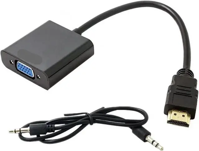 Main image of HDMI to V/GA+DC 3.5mm to with High-Definition TV Adapter Cord Supporting 1080(Black)