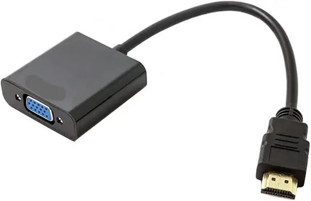 Alt view image 4 of 4 - HDMI to V/GA+DC 3.5mm to with High-Definition TV Adapter Cord Supporting 1080(Black)