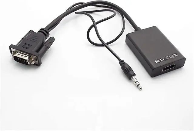 Alt view image 2 of 6 - 1080P Full HD V/GA to HDMI-Compatible Converter Cord Output Adapter for PC to HDTV Projector C3