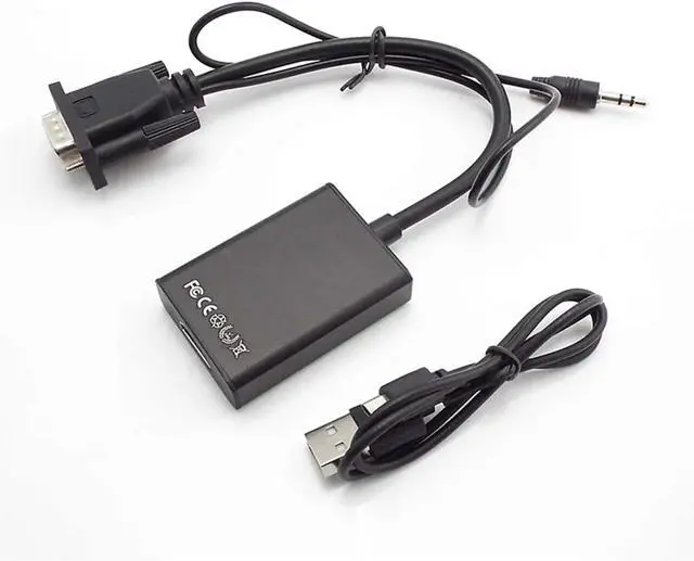 Alt view image 4 of 6 - 1080P Full HD V/GA to HDMI-Compatible Converter Cord Output Adapter for PC to HDTV Projector C3