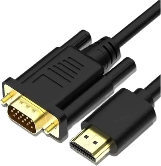 Alt view image 3 of 3 - Ugrade 1.8M HDMI to V/GA Adapter Male to Unidirectional Converter Cord for Desktop PC M>oni>tor Projector HDTV