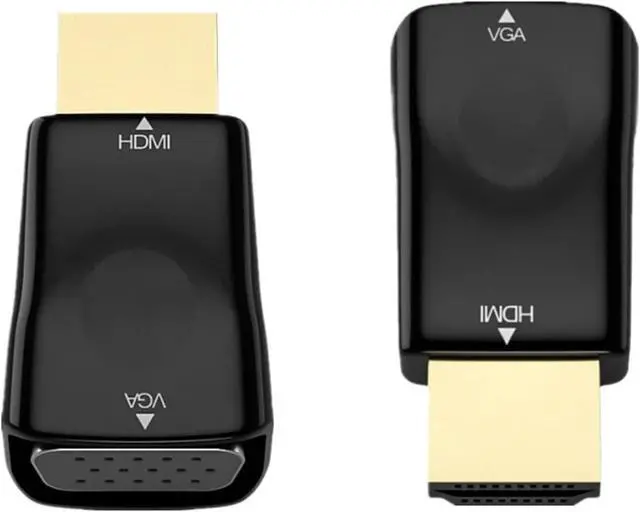 Alt view image 2 of 5 - HDMI-Compatible to V/GA Adapter Converter Male to Famale 1080P HDMI to Video for PC TV Box DVD HDTV(Black)