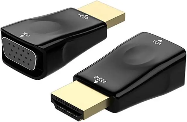 Alt view image 5 of 5 - HDMI-Compatible to V/GA Adapter Converter Male to Famale 1080P HDMI to Video for PC TV Box DVD HDTV(Black)