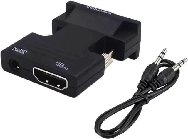 Main image of HDMI Female to V/GA Male Converter with 3 5mm Suitable Projectors High Definition Computer Monitors Set Top Box Connectors(Balck)