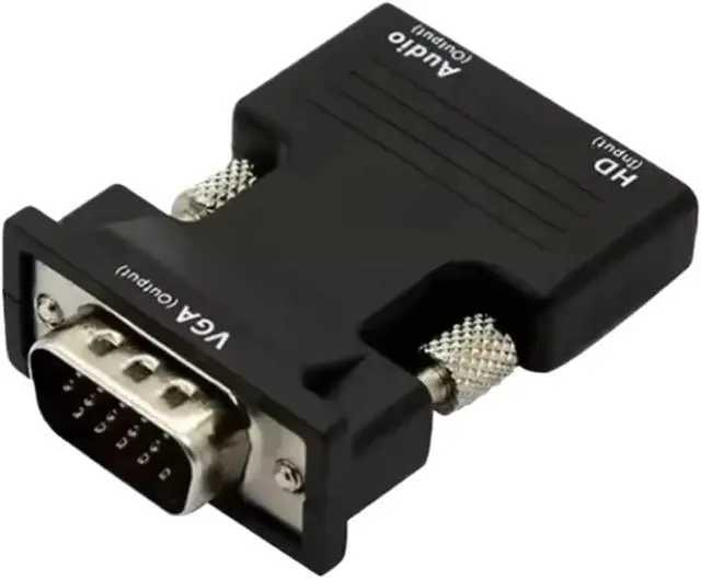 Alt view image 2 of 4 - HDMI Female to V/GA Male Converter with 3 5mm Suitable Projectors High Definition Computer Monitors Set Top Box Connectors(Balck)