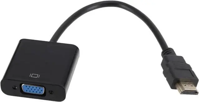 Main image of HDMI-Compatible to V/GA Adapter Cord HD Video Supports 1080P Conversion Suitable for Computer TV Projector Without(Black)