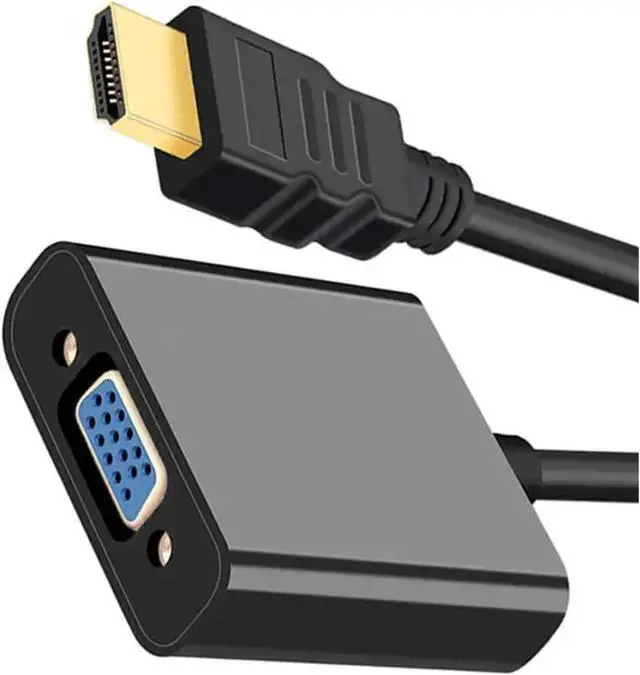 Alt view image 2 of 3 - HDMI-Compatible to V/GA Adapter Cord HD Video Supports 1080P Conversion Suitable for Computer TV Projector Without(Black)