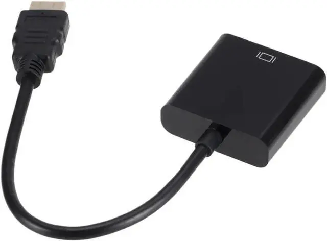 Alt view image 2 of 4 - HD 1080P HDMI to V/GA Converter Cord with Power Supply Male to Female Adapter for P;S/4 TV Box Laptops(Black with 2 Cables)