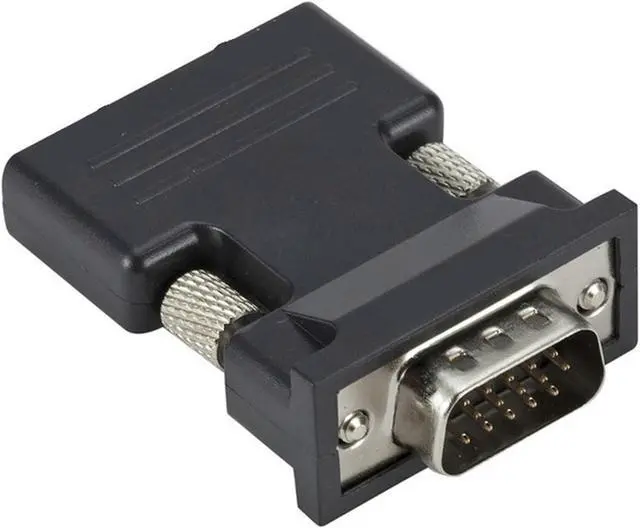Alt view image 3 of 3 - 1080P HDMI-Compatible Female to V/GA Male Converter 3.5mm Adapter Support sig/nal Output Convertor with Cord HD2VGA(Black)