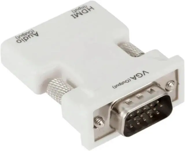 Alt view image 5 of 6 - HDMI-Compatible to V/GA Converter with 3.5Mm Cord 1080P HDMI-Compatible Female to Male Adapter for PC(Black)