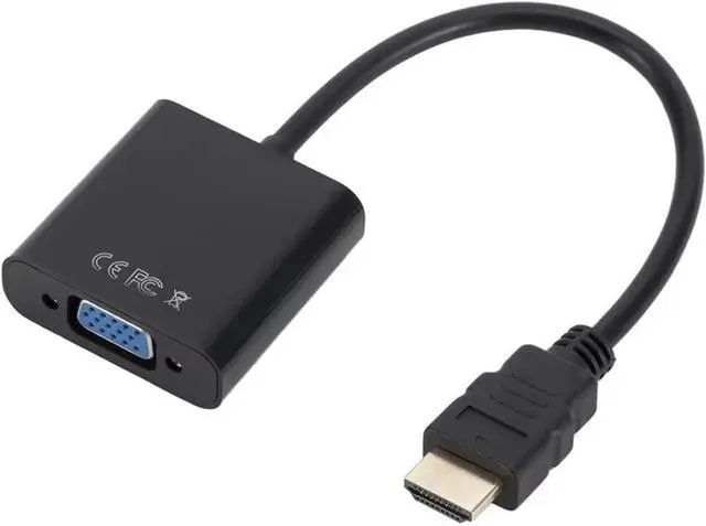 Alt view image 2 of 4 - HDMI-Compatible to V/GA Converter Adapter with 3.5 Mm Ja-ck Male to Famale Cord for P>S#3 PC HDTV Projector DVD(White)