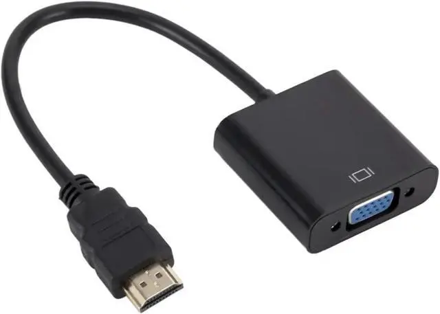 Alt view image 3 of 4 - HDMI-Compatible to V/GA Converter Adapter with 3.5 Mm Ja-ck Male to Famale Cord for P>S#3 PC HDTV Projector DVD(White)
