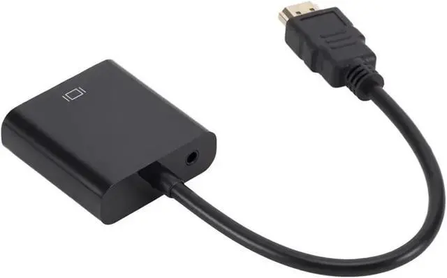 Alt view image 4 of 4 - HDMI-Compatible to V/GA Converter Adapter with 3.5 Mm Ja-ck Male to Famale Cord for P>S#3 PC HDTV Projector DVD(White)