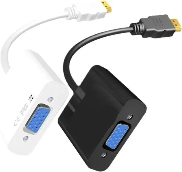 Main image of High Speed HDMI-Compatibl to V/GA Adapter Full HD 1080P HDMI to Cord Converter Male to Female for PC TV(White)