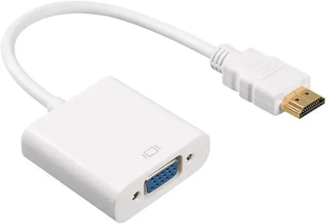 Alt view image 3 of 4 - High Speed HDMI-Compatibl to V/GA Adapter Full HD 1080P HDMI to Cord Converter Male to Female for PC TV(White)
