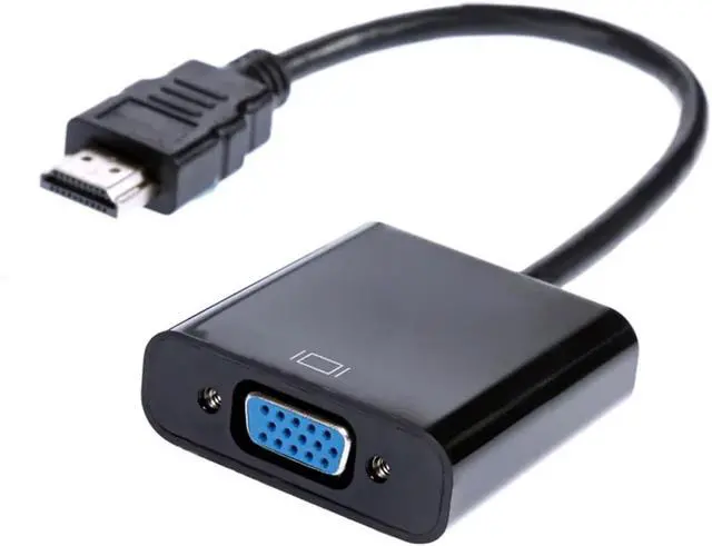 Alt view image 3 of 4 - HD 1080P HDMI-compatibe to V/GA Cord Converter with Power Supply Male to Female Adapter for PC TV Tablet(Only Converter)