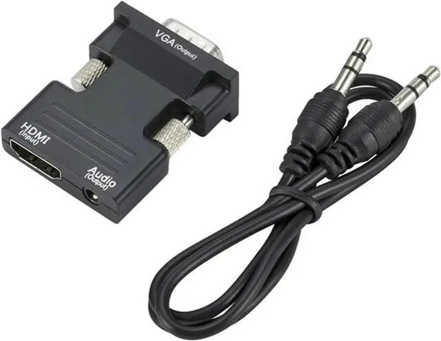 Alt view image 3 of 4 - HDMI-Compatible to V/GA Converter with 3.5mm Cord for P;S/4 PC TV M>oni>tor Projector 1080P HD Female to Male Adapt(White)