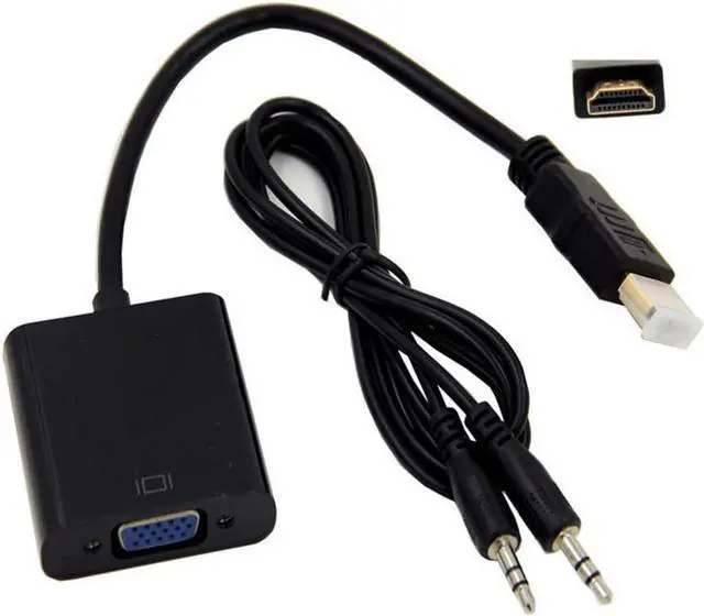 Main image of 30pcs HDMI-Compatible to V/GA Converter Cord with Port(Black)