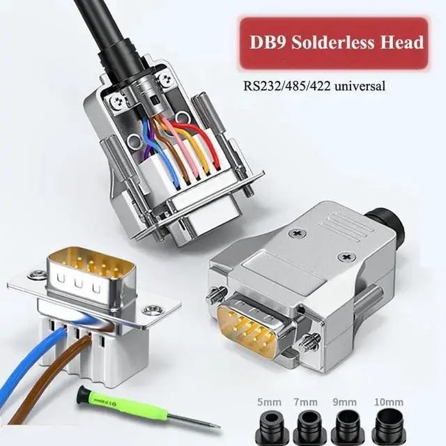 Alt view image 3 of 3 - Mi ni DB9 485/422 Solderless Joint Male Female Connector Upgraded 9Pin RS232 Serial Port Adapter All Plug(Female-Solid Pin)