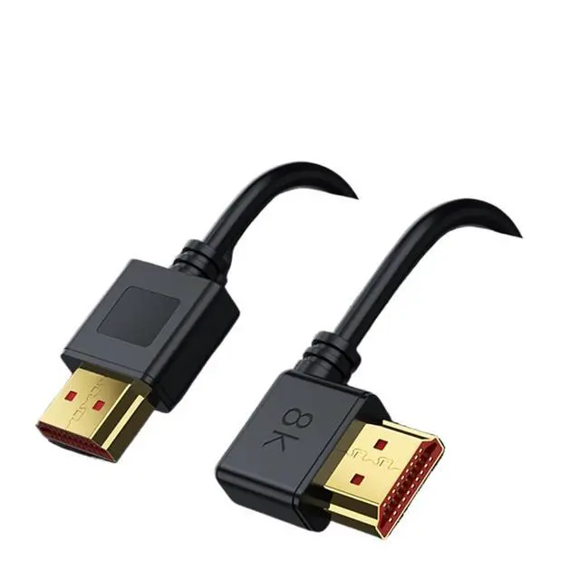 Alt view image 2 of 4 - 90 Degree Up/Down/Left/Right Angle HDMI-Compatible 2.1 Cord 8K60Hz 4K144Hz 2K240Hz 48Gbps High Speed for PC Gaming M>oni>tor HDTV(Right,1.8m)