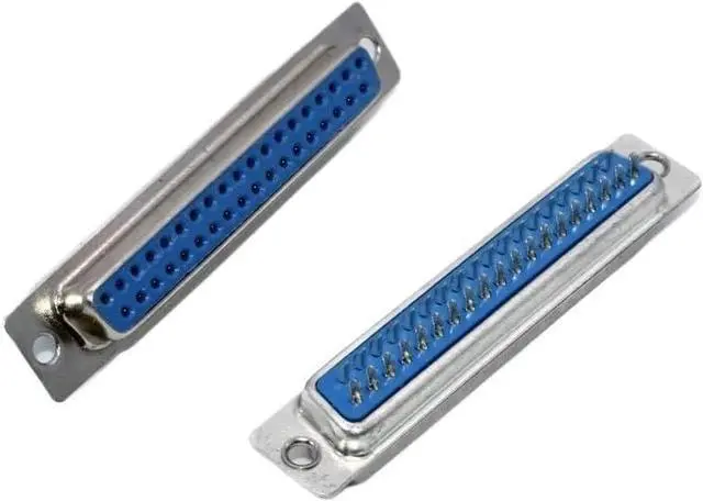 Alt view image 5 of 5 - 5Pcs DB9 DB15 DB25 DB37 Ho/*le/Pin Female/Male Blue Welded Type Connector RS232 Serial Port Socket DB D-SUB Adapter 9/15/25/37P(DB37 Housing)