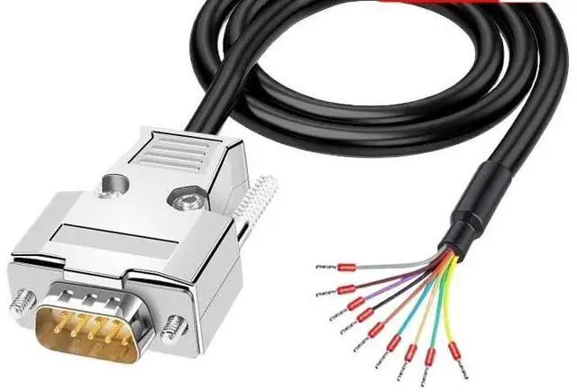Main image of DB9 DB15 DB25 Connector Cable with Number Tube Industrial 24AWG 9 15 25Pin RS232 Serial Plug with Wire Terminal(S-DB9-M,1 Meter)