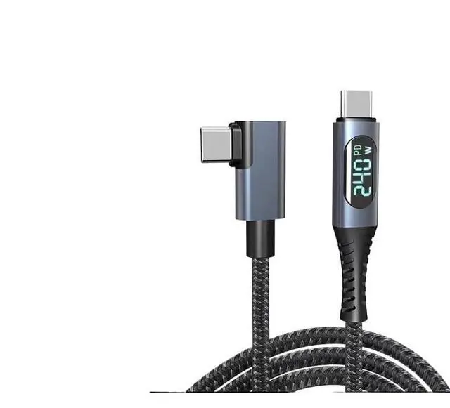 Main image of Wen ST 4 USB4.0 Elbow Display Cable 40Gbps TY>pe C to C Cable PD240W Blazing-Fast Cable 8K(1.2m,USB4 Elbow with LED)