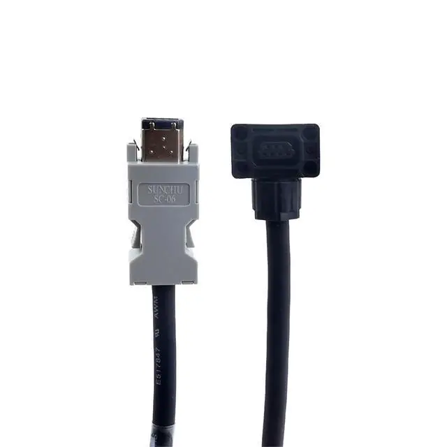 Alt view image 2 of 3 - 10m Length Motor and Encoder Cable with Connectors Kit for A6 Series 17-bit Servo Motor with Brake