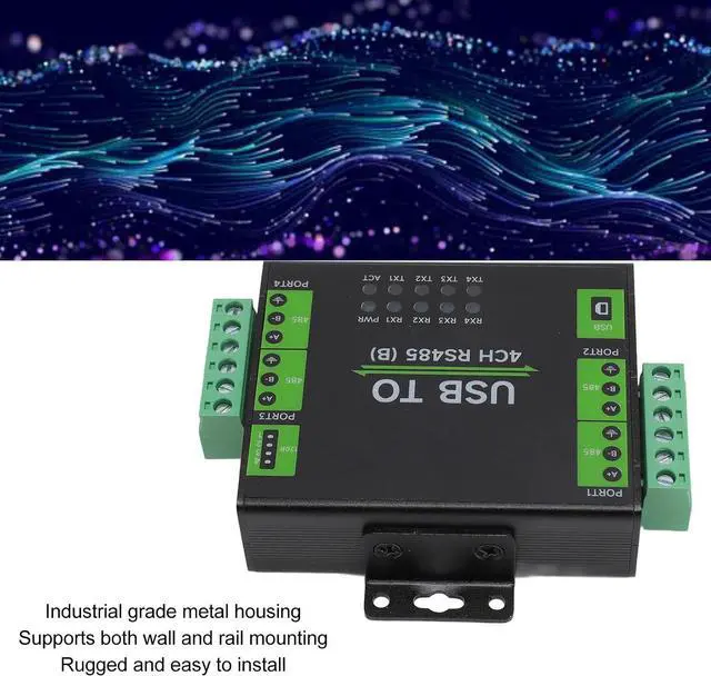 Alt view image 6 of 7 - Pilipane USB to RS485 Converter USB to 4 RS485 Industrial Grade Isolated Adapter for OS X for Linux for Android for 11 10 8.1 8 7