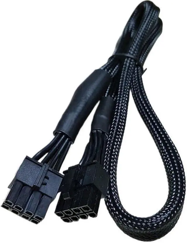 Alt view image 3 of 5 - Wen ST 8Pin to 4+4Pin CPU Power Cable for GX-1300, GX-1000, GX-850, GX-750, GX-650 Gold Modular Power, Sleeved Net 60 CM