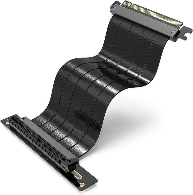 Alt view image 3 of 7 - GPU Vertical Bracket Extension Cable 90°/180° GPU Extension Line Shielded Computer PCIe3.0 X16 VGA Card Bracket Mount