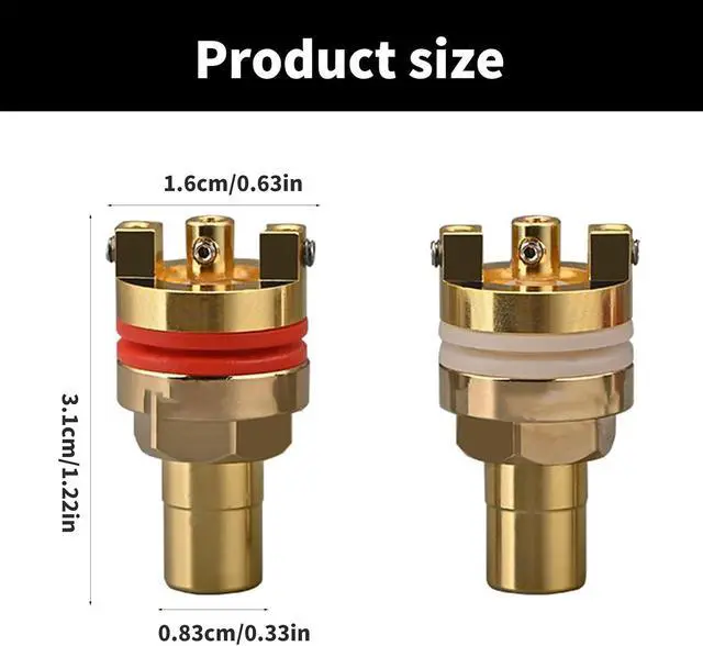Alt view image 3 of 7 - Female Socket Terminal Pair Solderless Gold/Rhodium Finish for Home Hearing Systems and Project Connectors