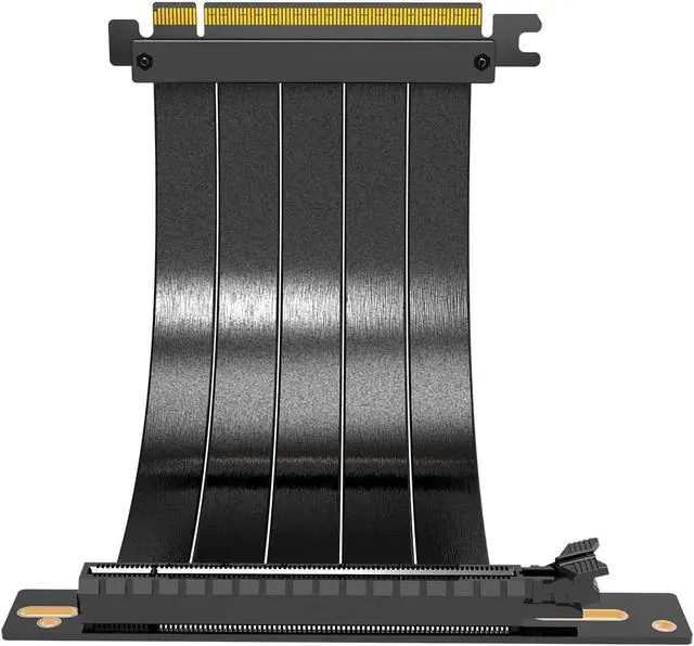 Alt view image 7 of 7 - GPU Vertical Bracket Extension Cable 90°/180° GPU Extension Line Shielded Computer PCIe3.0 X16 VGA Card Bracket Mount