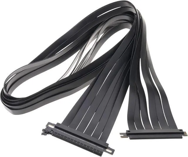 Alt view image 5 of 7 - GPU Vertical Bracket Extension Cable 90°/180° GPU Extension Line Shielded Computer PCIe3.0 X16 VGA Card Bracket Mount